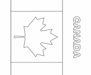 Coloriage Canada facile