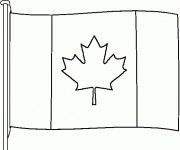 Coloriage Drapeau Canada en couleur