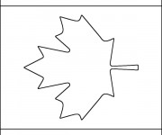 Coloriage Drapeau Canada facile