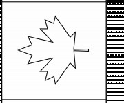 Coloriage Drapeau Canada maternelle