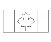 Coloriage Drapeau de Canada à découper