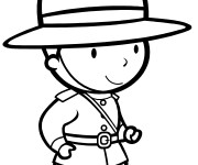 Coloriage Le Petit Policier Canada vecteur