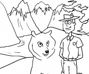 Coloriage Les montagnes de Canada