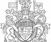 Coloriage Monarchie Canada &agrave; d&eacute;couper