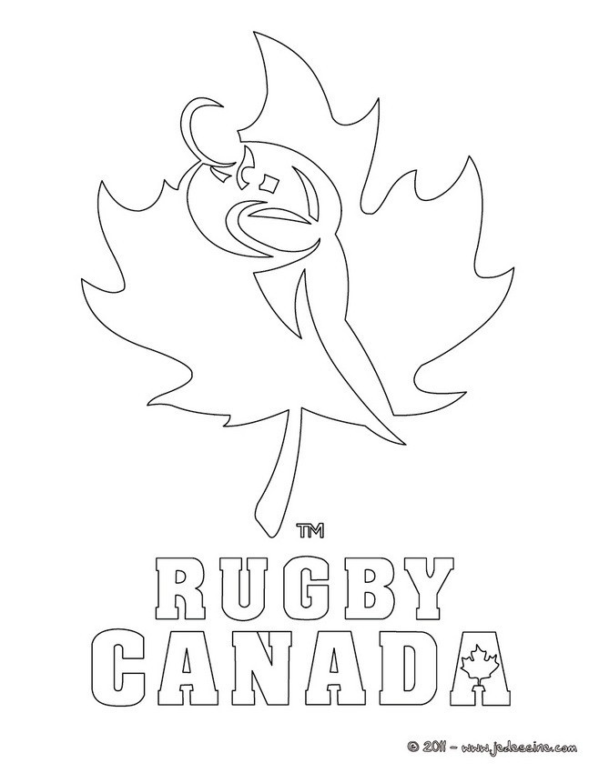 Coloriage et dessins gratuits Rugby Canada à imprimer