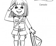 Coloriage Valérie La petite Canadienne