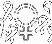 Coloriage Cancer du sein avec motifs
