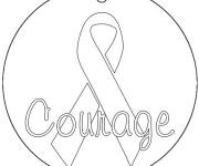 Coloriage Cancer du sein courage