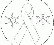 Coloriage et dessins gratuit cancer du sein et flocons de neige à imprimer