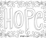 Coloriage et dessins gratuit Espoir cancer du sein à imprimer