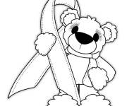 Coloriage et dessins gratuit Nounours cancer du sein à imprimer