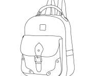 Coloriage Cartable au crayon