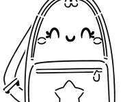 Coloriage cartable avec un visage