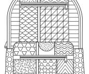 Coloriage Cartable bien d&eacute;cor&eacute;e