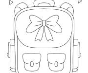 Coloriage Cartable ms avec n&oelig;ud