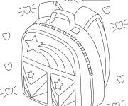 Coloriage Cartable ms pour l'&eacute;cole primaire