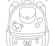 Coloriage Cartable pour les petits &eacute;l&egrave;ves