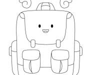 Coloriage Cartable ps avec des c&oelig;urs
