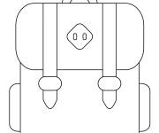 Coloriage et dessins gratuit Cartable ps facile à imprimer