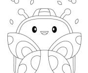 Coloriage Cas &agrave; dos rentr&eacute;e en papillon