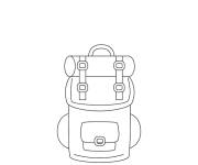 Coloriage Sac &agrave; dos pour les voyageurs