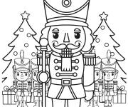 Coloriage Arm&eacute;e de Casse-Noisette
