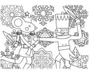 Coloriage Bataille de Casse-noisette et la souris