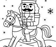 Coloriage Casse-Noisette &agrave; Cheval &agrave; bascule