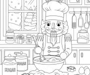 Coloriage Casse-Noisette &agrave; la cuisine