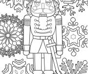 Coloriage Casse-noisette &agrave; motif en flocons de neige