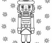 Coloriage Casse-Noisette avec chapeau haut-de-forme et moustache
