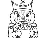 Coloriage Casse-noisette avec un bol de cacao