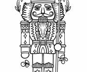 Coloriage casse-noisette avec une couronne