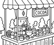 Coloriage Casse-Noisette buvant du chocolat chaud