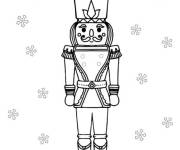 Coloriage Casse-Noisette calme dans la neige