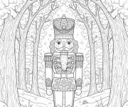 Coloriage Casse-Noisette dans la foret