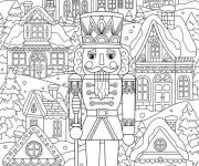 Coloriage Casse-Noisette dans le village