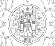 Coloriage Casse-Noisette dans mandala