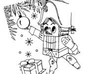 Coloriage Casse-noisette d&eacute;core le sapin de noel