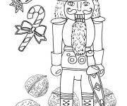 Coloriage Casse-noisette dessin&eacute; &agrave; la main