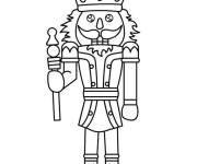 Coloriage et dessins gratuit Casse-noisette en noir et blanc à imprimer