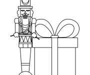 Coloriage et dessins gratuit Casse-noisette et cadeau à imprimer