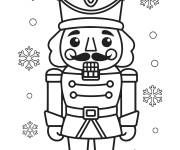 Coloriage Casse-noisette et flocons