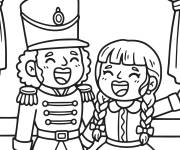 Coloriage Casse-Noisette et la belle fille