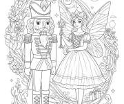 Coloriage Casse-Noisette et la F&eacute;e Drag&eacute;e pour enfants