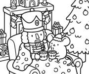 Coloriage Casse-Noisette et le mignon cosy
