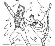 Coloriage Casse-Noisette et Marie Ballet