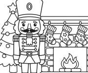 Coloriage Casse-Noisette festif