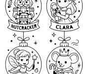Coloriage Casse-Noisette personnages principaux