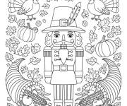 Coloriage Casse-Noisette pour la f&ecirc;te de Thanksgiving